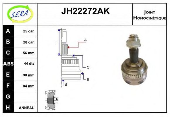 JH22272AK SERA Final Drive Joint Kit, drive shaft