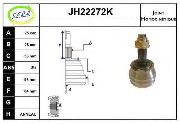 JH22272K SERA Final Drive Joint Kit, drive shaft