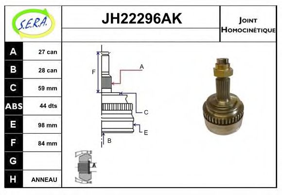 JH22296AK SERA Joint Kit, drive shaft