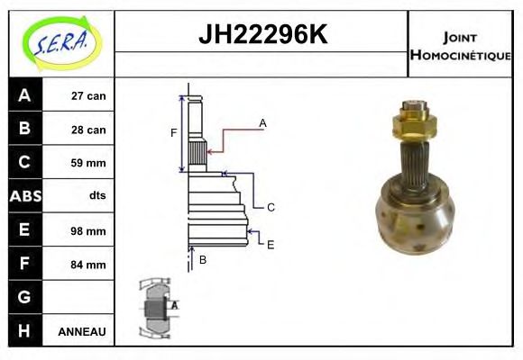 JH22296K SERA Joint Kit, drive shaft