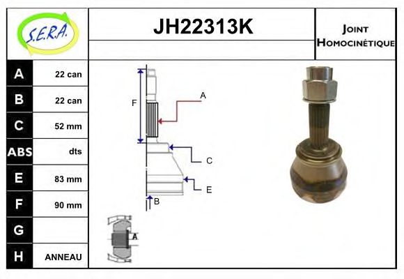 JH22313K SERA Final Drive Joint Kit, drive shaft