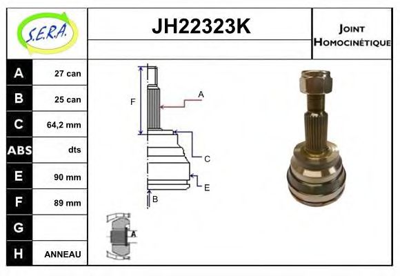 JH22323K SERA Final Drive Joint Kit, drive shaft