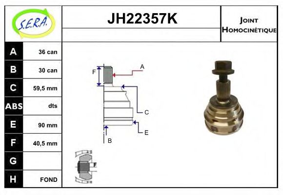 JH22357K SERA Final Drive Joint Kit, drive shaft