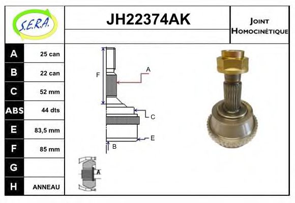 JH22374AK SERA Final Drive Joint Kit, drive shaft