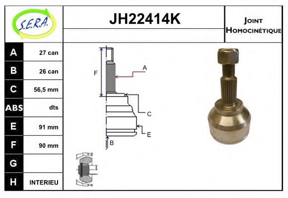 JH22414K SERA Final Drive Joint Kit, drive shaft