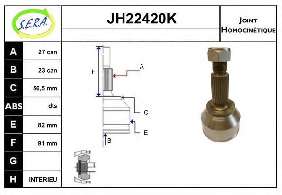JH22420K SERA Final Drive Joint Kit, drive shaft