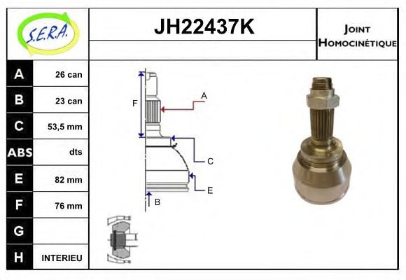 JH22437K SERA Final Drive Joint Kit, drive shaft