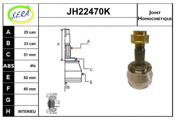 JH22470K SERA Joint Kit, drive shaft
