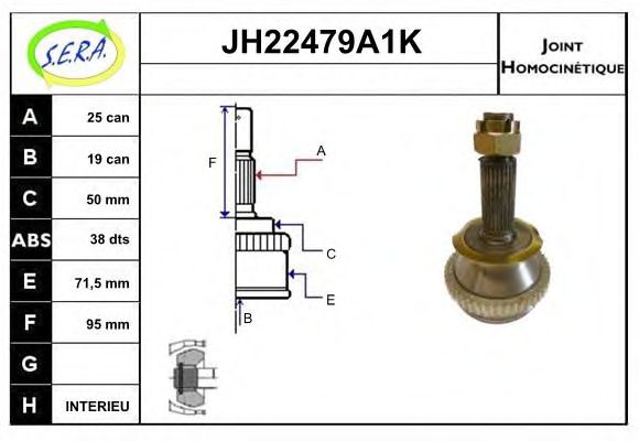JH22479A1K SERA Final Drive Joint Kit, drive shaft