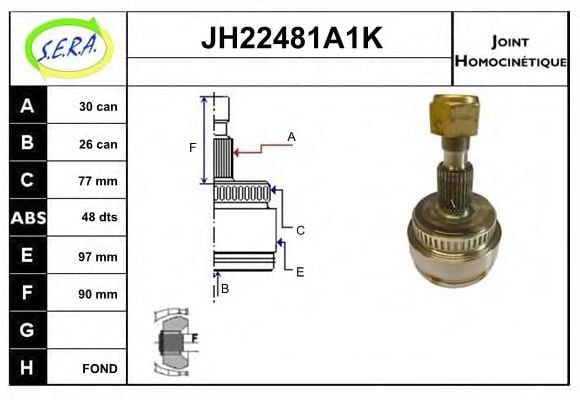 JH22481A1K SERA Joint Kit, drive shaft
