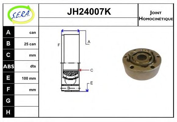 JH24007K SERA Final Drive Joint Kit, drive shaft