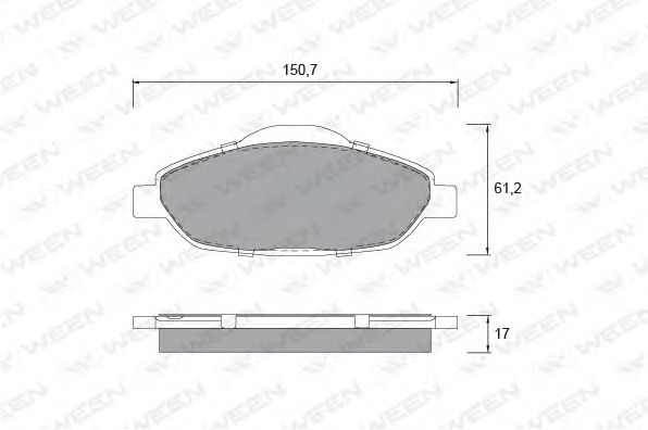 151-1326 WEEN Тормозная система Комплект тормозных колодок, дисковый тормоз