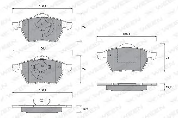 151-1342 WEEN Тормозная система Комплект тормозных колодок, дисковый тормоз