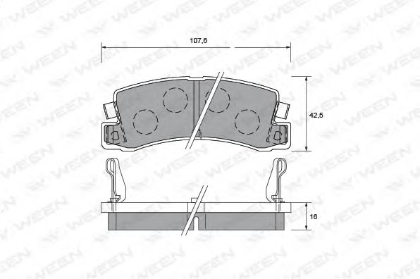 151-1368 WEEN Тормозная система Комплект тормозных колодок, дисковый тормоз