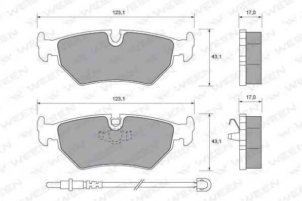151-1748 WEEN Brake System Brake Pad Set, disc brake