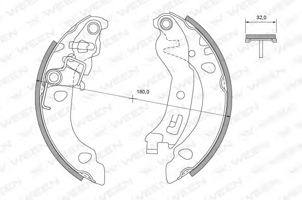 152-2130 WEEN Link Set, wheel suspension