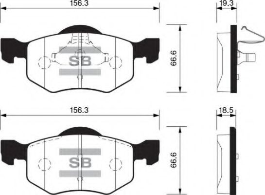 FBP1519 FIBA Brake System Brake Pad Set, disc brake