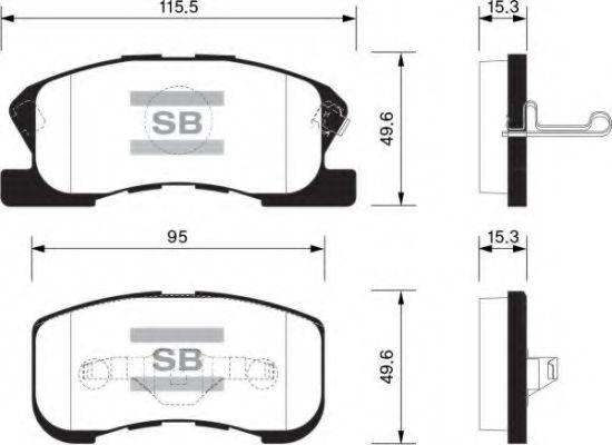 FBP1610 FIBA Brake System Brake Pad Set, disc brake