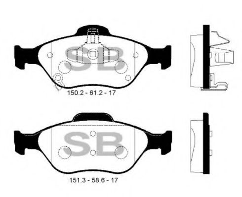 FBP1631 FIBA Brake System Brake Pad Set, disc brake