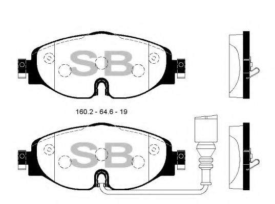FBP1678 FIBA Brake System Brake Pad Set, disc brake