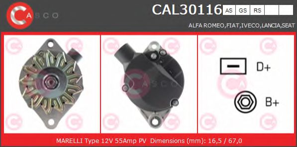 CAL30116AS CASCO Alternator