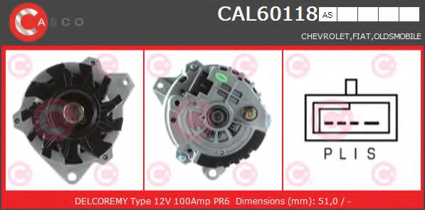 CAL60118AS CASCO Alternator