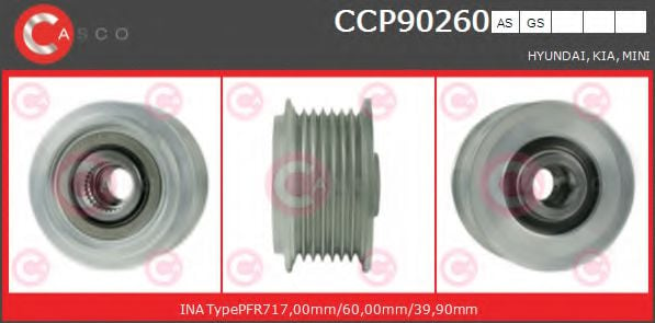 CCP90260GS CASCO Alternator Freewheel Clutch