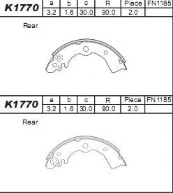K1770 ASIMCO Brake System Wheel Brake Cylinder