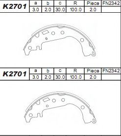 K2701 ASIMCO Bremsanlage Radbremszylinder