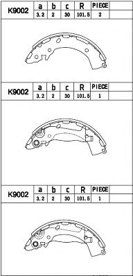 K9002 ASIMCO Кривошипношатунный механизм Ремонтный комплект, поршень / гильза цилиндра