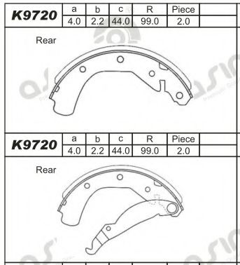 K9720 ASIMCO Crankshaft Drive Repair Set, piston/sleeve