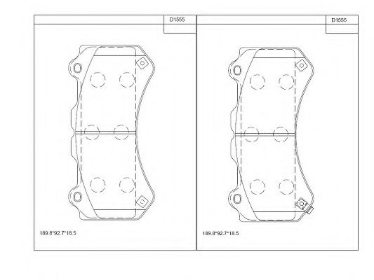 KD1555 ASIMCO Brake Pad Set, disc brake