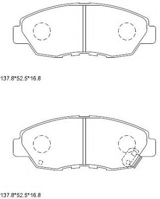 KD1701 ASIMCO Brake System Brake Pad Set, disc brake