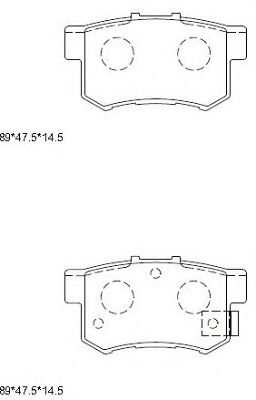 KD1702 ASIMCO Brake Pad Set, disc brake