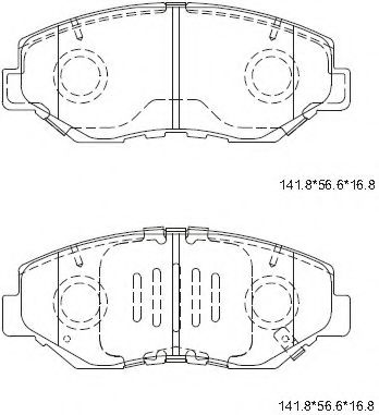 KD1708 ASIMCO Brake Pad Set, disc brake