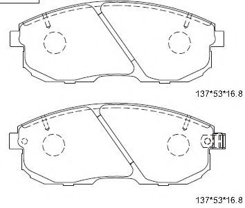 KD1710 ASIMCO Brake Pad Set, disc brake