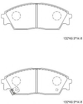 KD1791 ASIMCO Brake System Brake Pad Set, disc brake