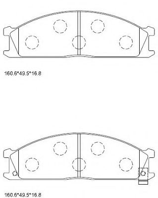 KD1792W ASIMCO Brake Pad Set, disc brake
