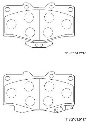 KD2203D ASIMCO Brake System Brake Pad Set, disc brake