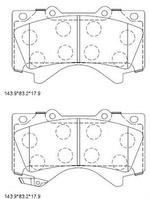 KD2387 ASIMCO Brake Pad Set, disc brake