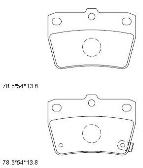 KD2637 ASIMCO Brake System Brake Pad Set, disc brake
