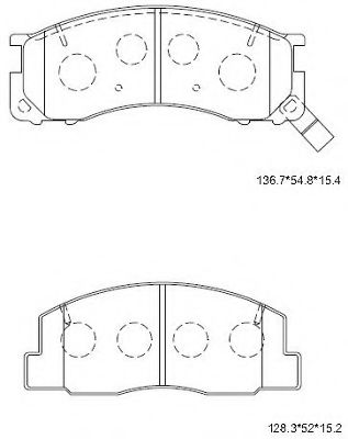KD2691W ASIMCO Brake Pad Set, disc brake