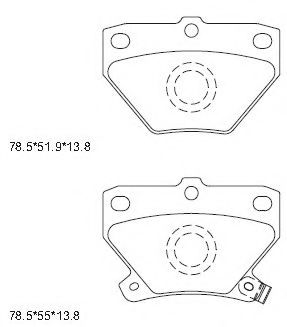 KD2720 ASIMCO Brake Pad Set, disc brake