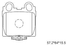 KD2722 ASIMCO Тормозная система Комплект тормозных колодок, дисковый тормоз