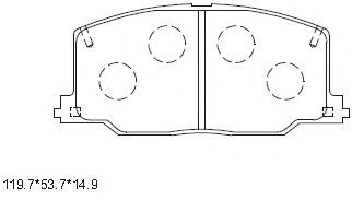 KD2723 ASIMCO Brake Pad Set, disc brake