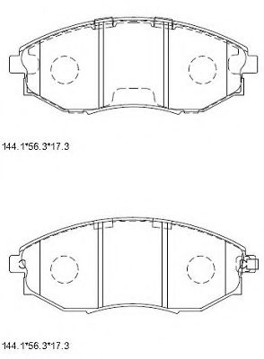 KD3735F ASIMCO Bremsanlage Bremsbelagsatz, Scheibenbremse