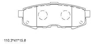KD3759 ASIMCO Комплект тормозных колодок, дисковый тормоз