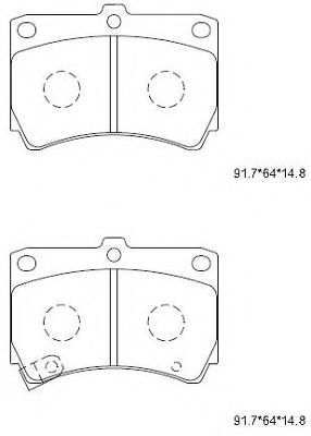 KD3798 ASIMCO Brake System Brake Pad Set, disc brake