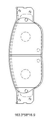 KD6771 ASIMCO Тормозная система Комплект тормозных колодок, дисковый тормоз