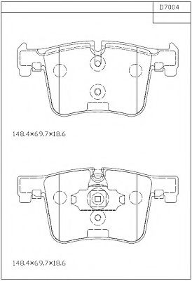 KD7004 ASIMCO Brake System Brake Pad Set, disc brake
